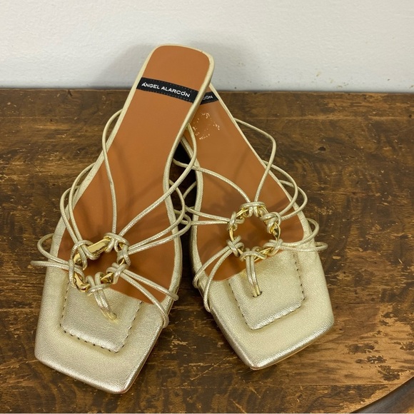 Angel Alarcon Anthropologie metallic square toe sandals - Picture 2 of 12